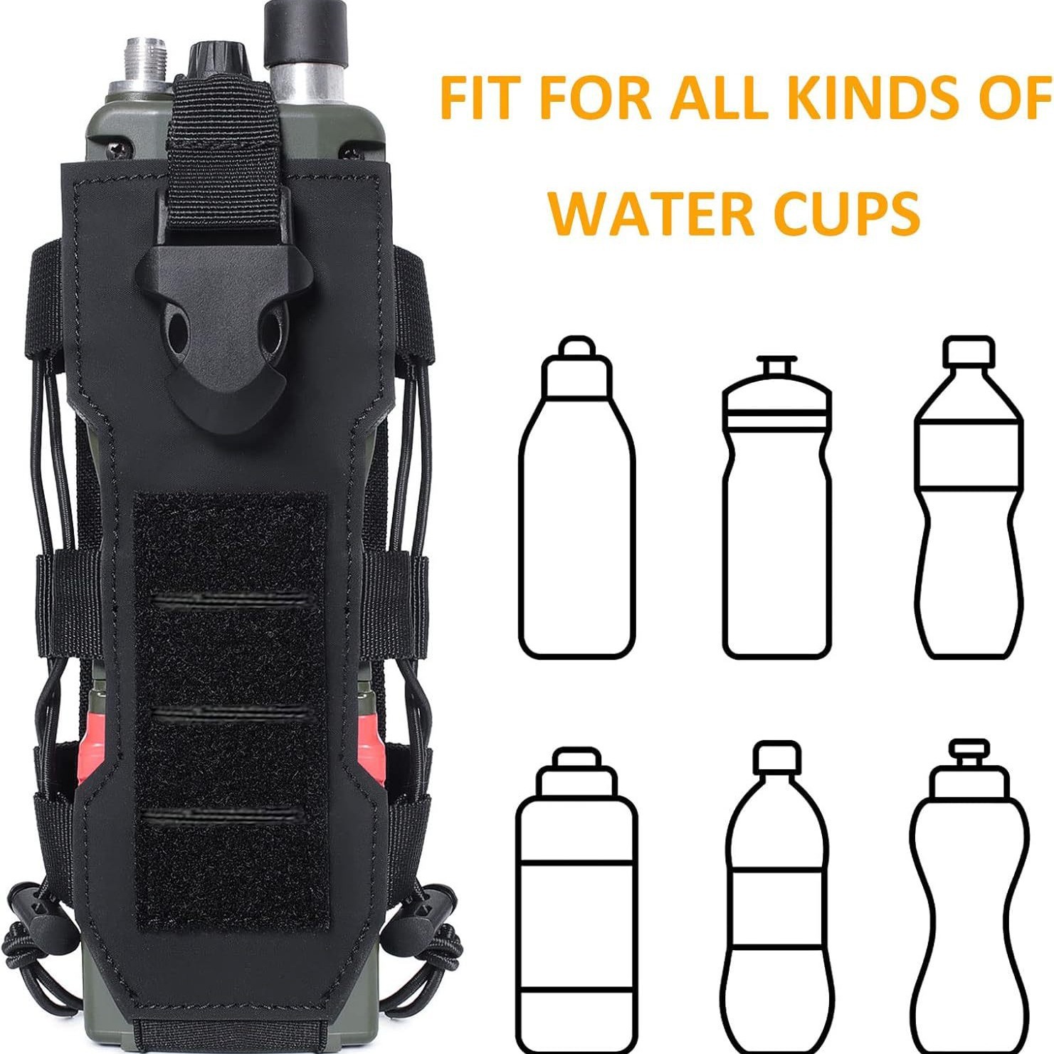 Hydration Pack Outdoor - Molle Water Bottle Pouch Radio Holster