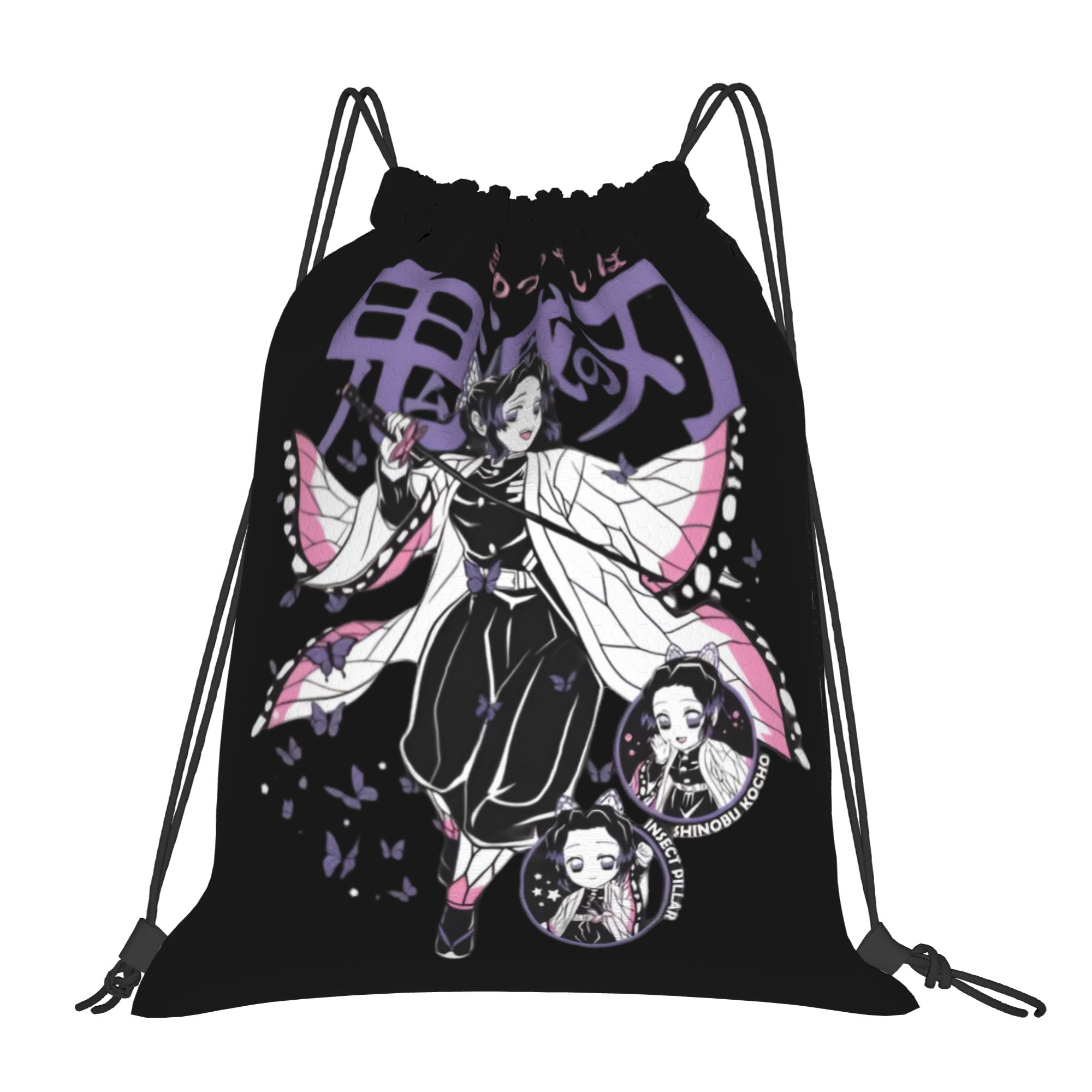 Drawstring Gym Bag - Custom Demon Slayers Drawstring Bags Women
