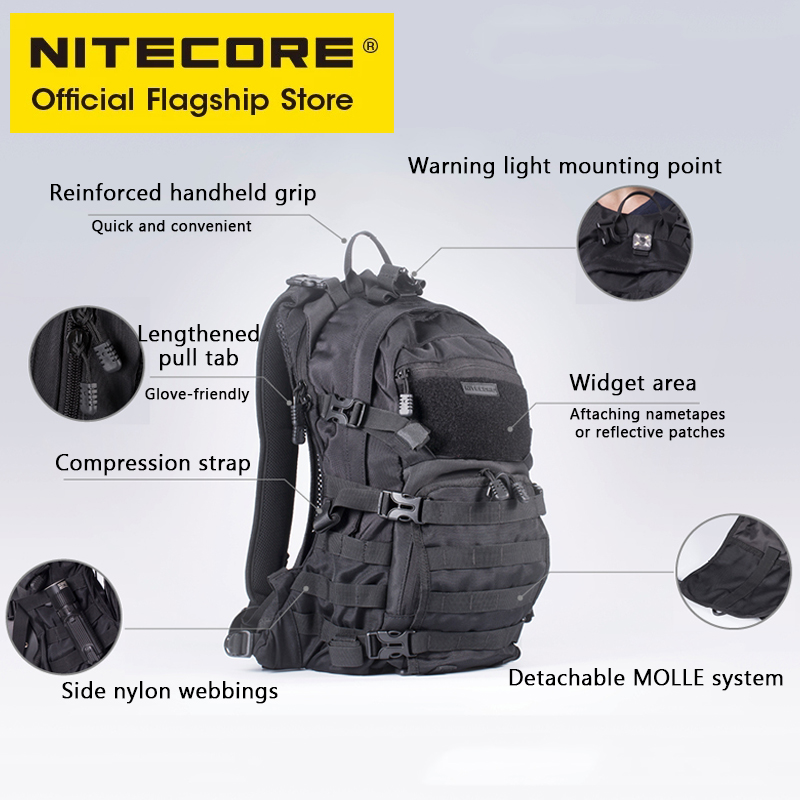NITECORE BP20 20L Du Lịch Ba L - đánh giá và giá Rucksack Military Style
