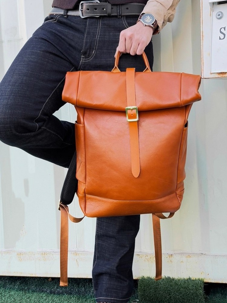 Large Capacity Mens Genuine Le - đánh giá và giá Leather Backpack Vintage