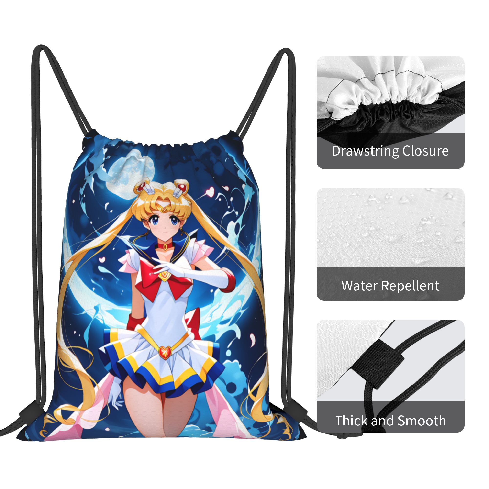 Custom S-Sailors Moons Drawstr - đánh giá và giá Drawstring Gym Bag