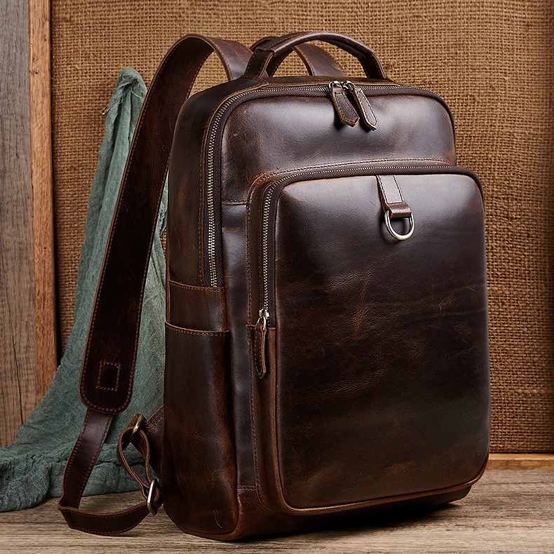 Men's Top Grain Waxed Leather  - đánh giá và giá Leather Backpack Vintage