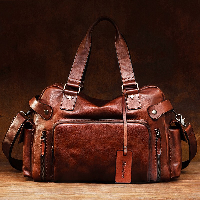 Vintage vegetable tanned leath - đánh giá và giá Leather Backpack Vintage