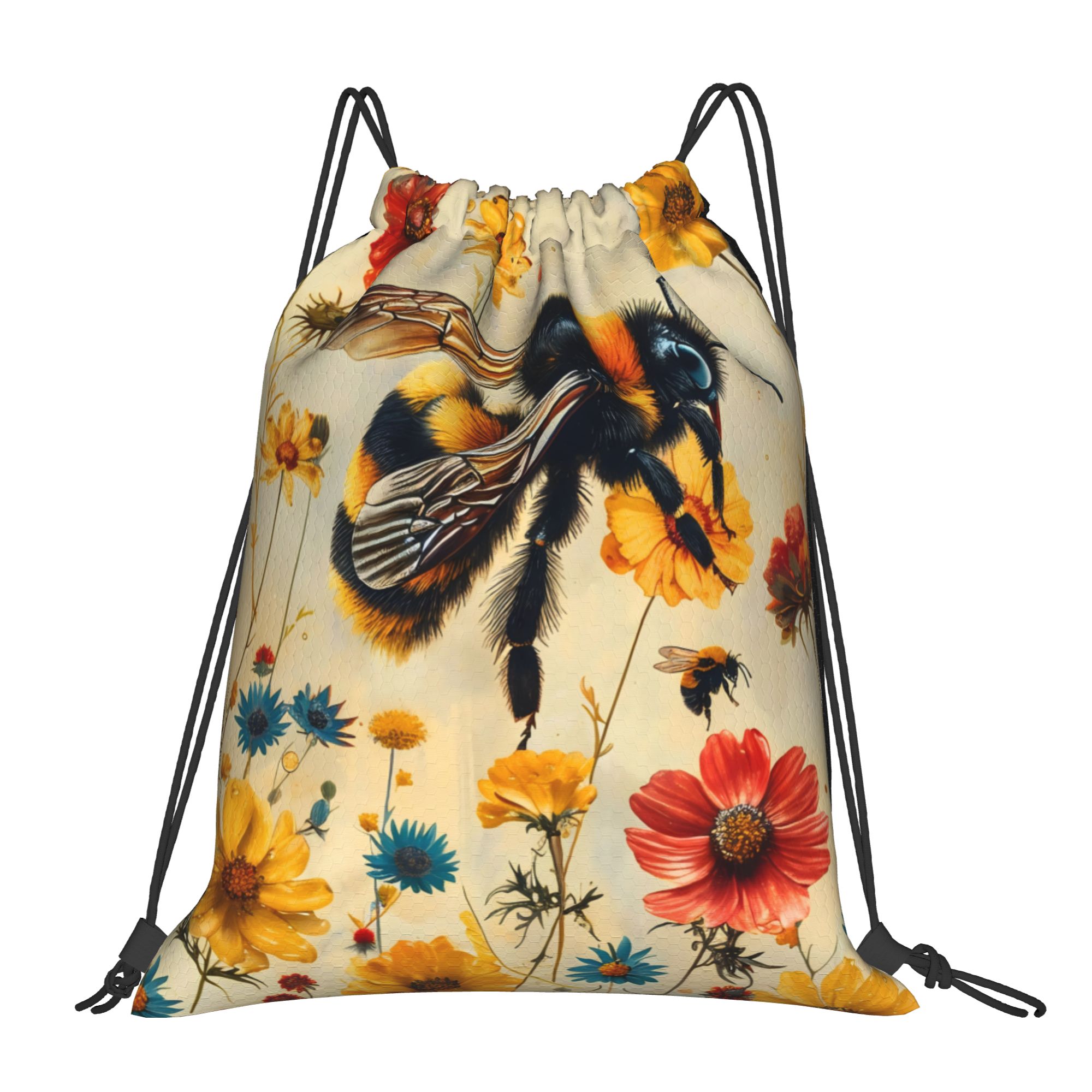 Custom Bumblebee Vibrant Wildf - đánh giá và giá Drawstring Gym Bag