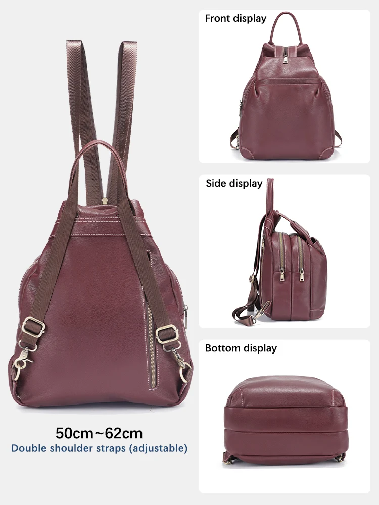 Zency Genuine Leather Women's  - đánh giá và giá Travel Backpack Anti Theft
