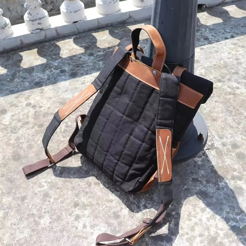 Fashion Men Backpack Waxed Can - đánh giá và giá Leather Backpack Vintage