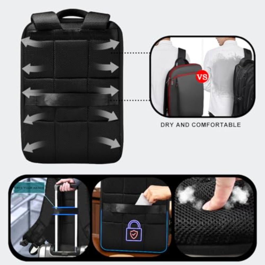 Slim and Expandable 15 15.6 16 - đánh giá và giá Travel Backpack Anti Theft