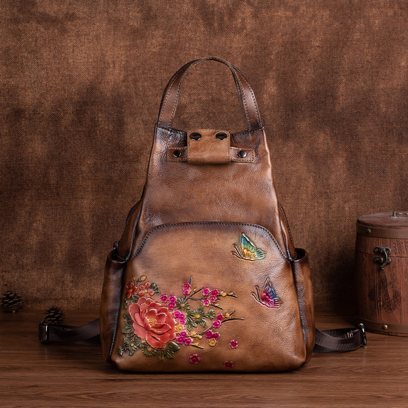 Johnature Da Thật Chính Hãng D - đánh giá và giá Leather Backpack Vintage