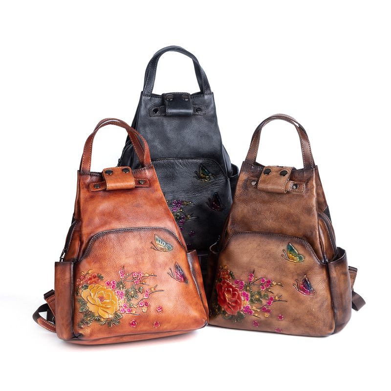 Johnature Da Thật Chính Hãng D - đánh giá và giá Leather Backpack Vintage