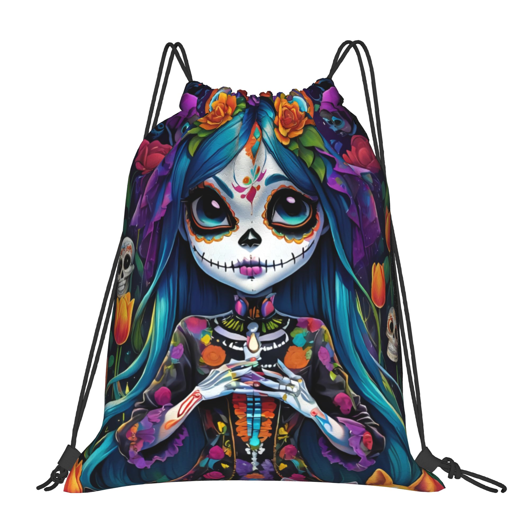 Custom Day of the Dead Gift Sk - đánh giá và giá Drawstring Gym Bag
