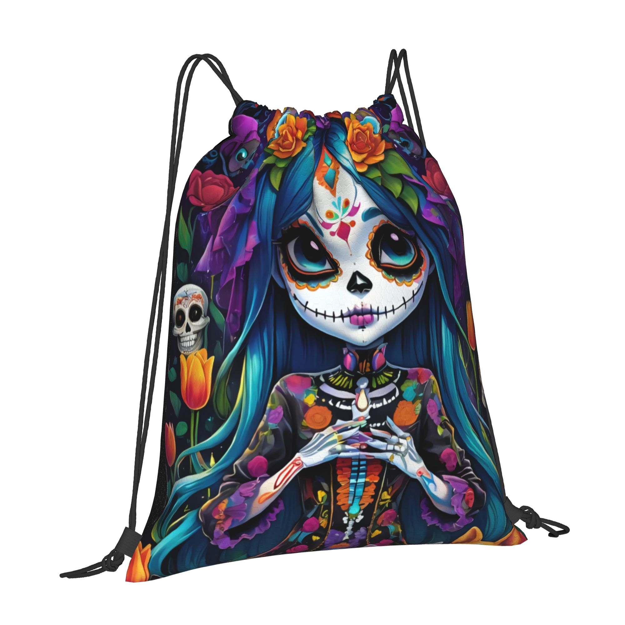 Custom Day of the Dead Gift Sk - đánh giá và giá Drawstring Gym Bag