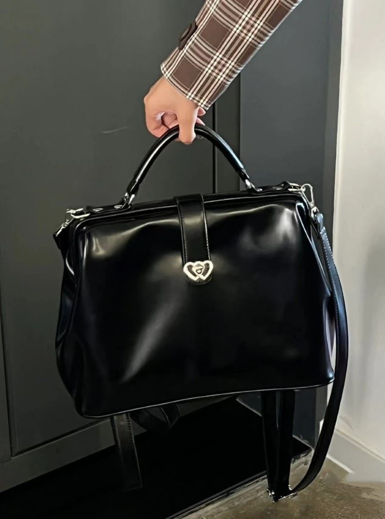 Vintage Black Y2k Mochila Wome - đánh giá và giá Leather Backpack Vintage