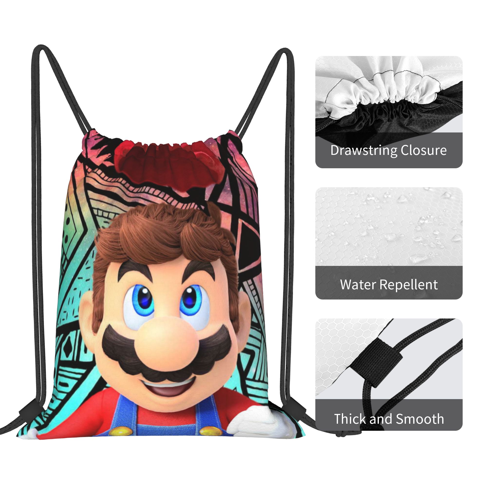 Custom M-Marioes Video Game Br - đánh giá và giá Drawstring Gym Bag