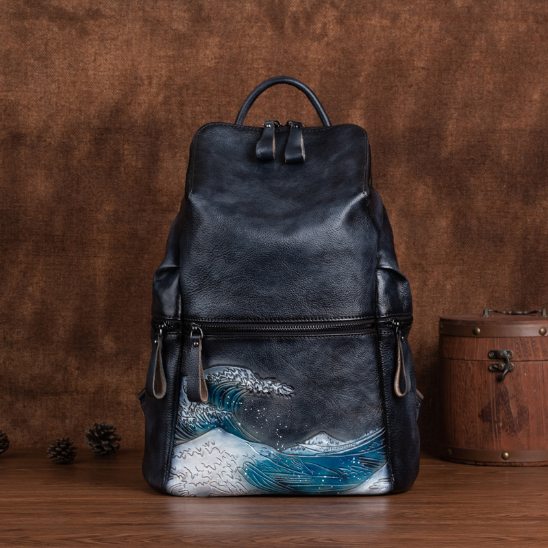 Chính Hãng Thật Mềm Mại Nữ Da  - đánh giá và giá Leather Backpack Vintage