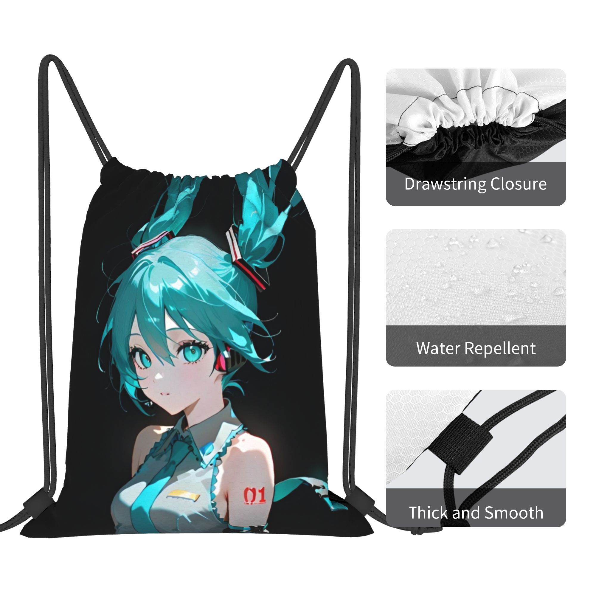 H-Hatsunes Mikus Bag Drawstrin - đánh giá và giá Drawstring Gym Bag