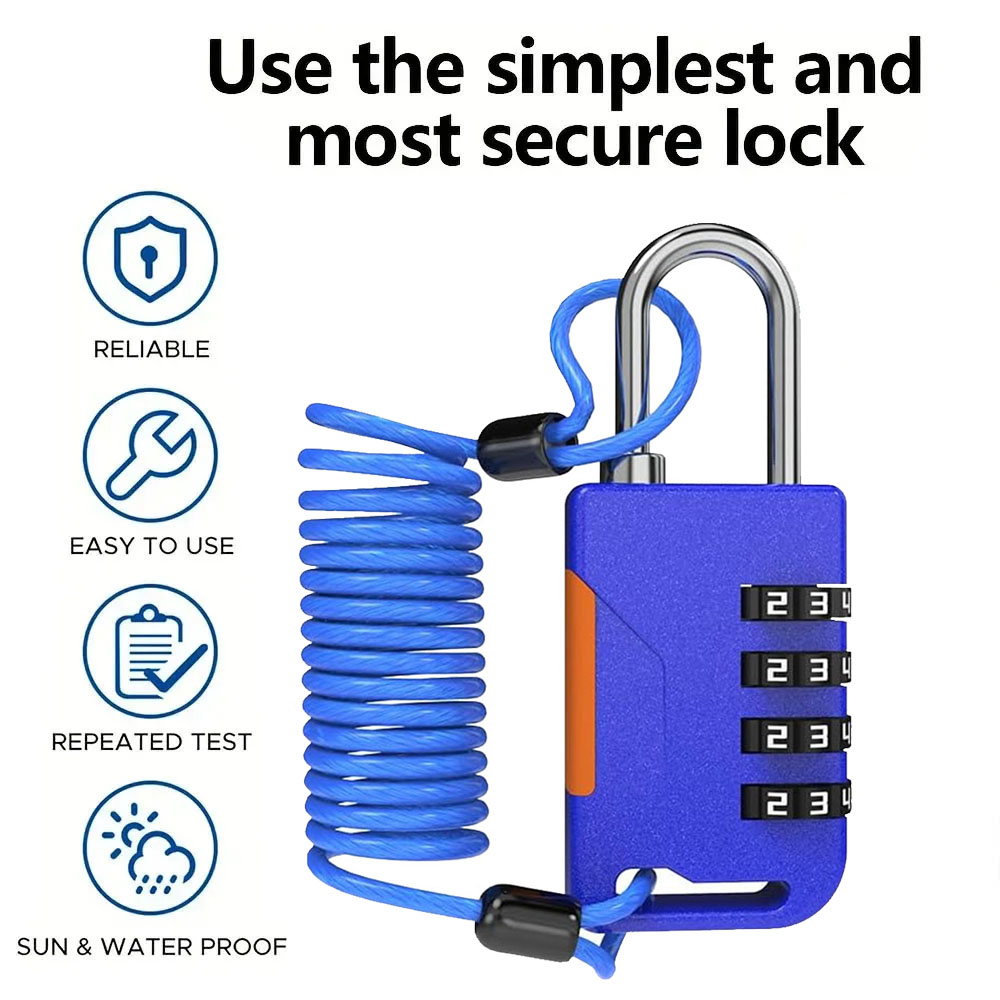4 Digit Combination Padlock wi - đánh giá và giá Travel Backpack Anti Theft