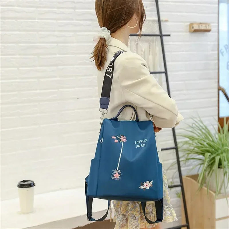 Waterproof Oxford Embroidery W - đánh giá và giá Travel Backpack Anti Theft